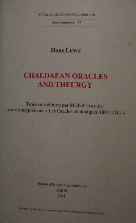 Chaldaean Oracles and Theurgy