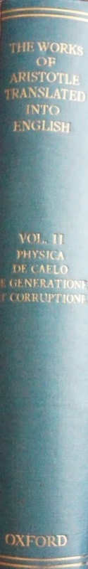 The works of Aristotle translated into Englisch  - Volume II Physica