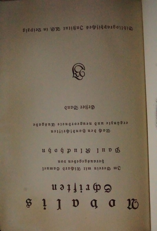 Novalis Schriften