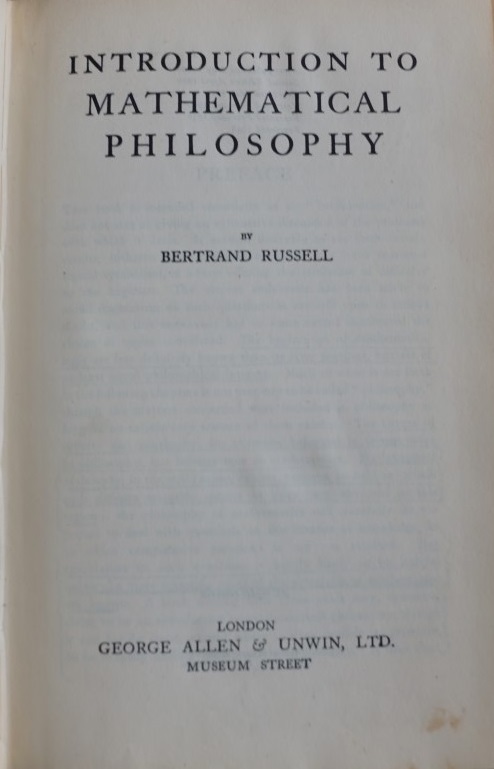 Introduction to Mathematical Philosophy