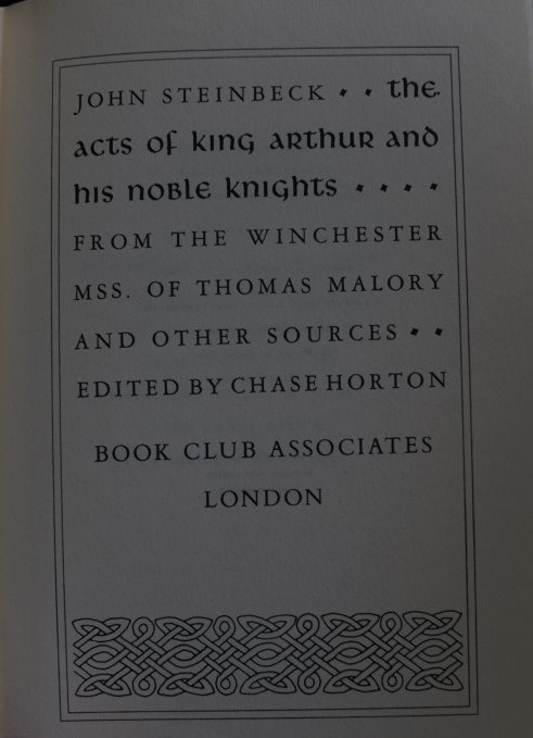 The Acts of King Arthur and his Noble Knights and other sources