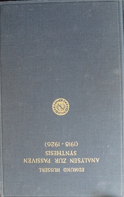 Analysen zur Passiven Synthesis (1918-1926)