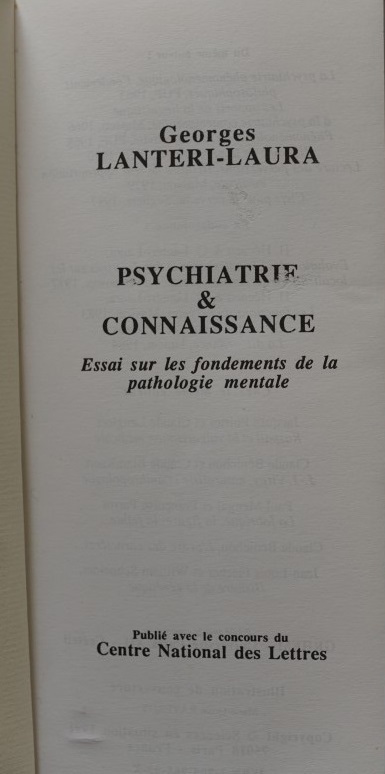 Psychiatrie et Connaissance