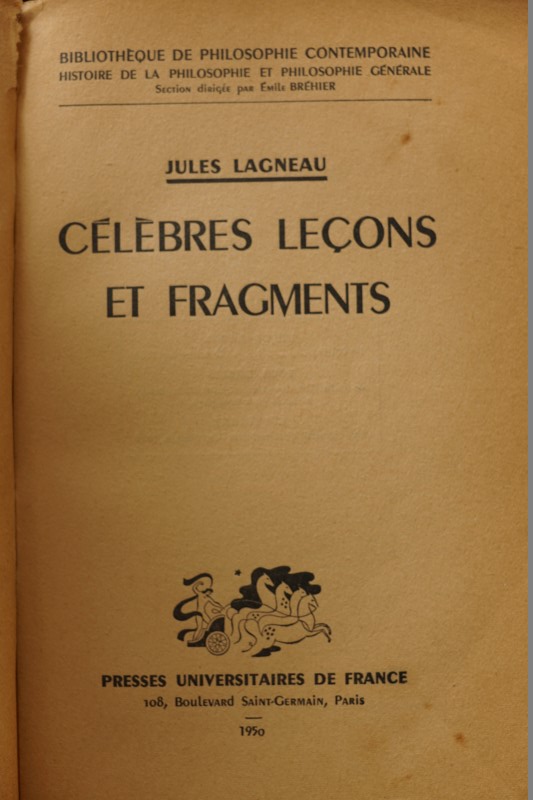 Célèbres Lecons et Fragments