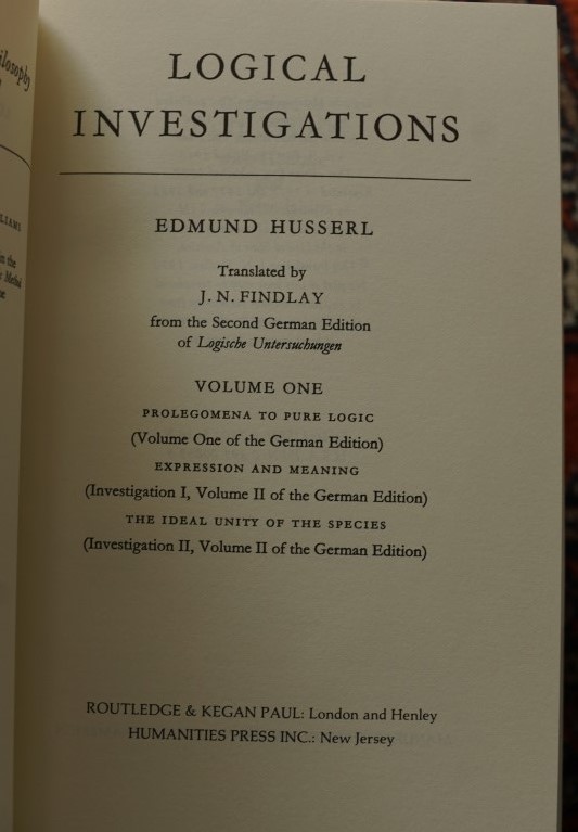 Logical Investigations