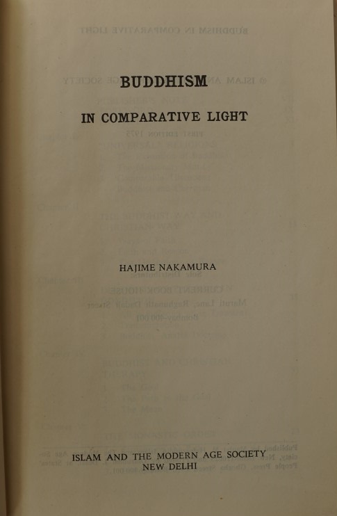 Buddhisme in Comparative Light