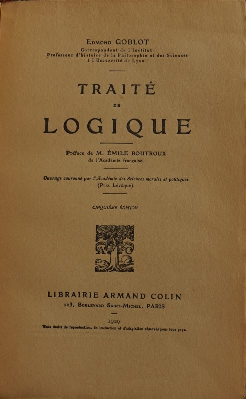 Traité de Logique