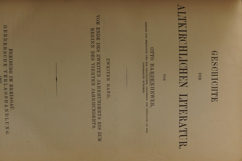 Geschichte der Altkirchlichen Literatur - Zweiter band