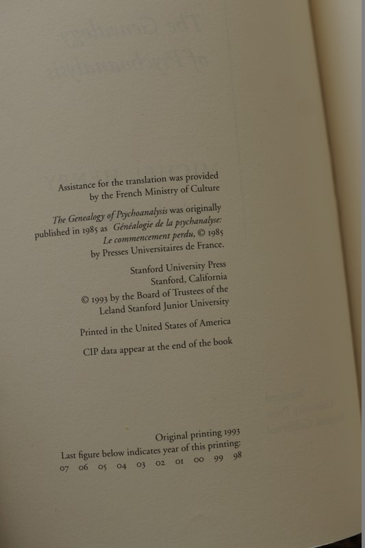 The Genealogy of Psychoanalysis