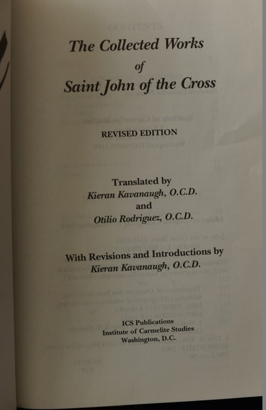 The Collected Works of St. John of the Cross