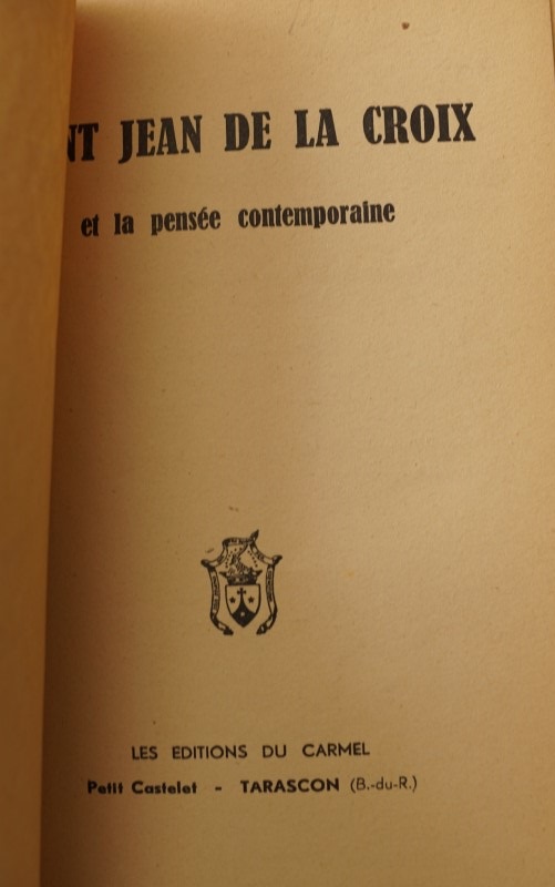 Saint Jean de la Croix et la pensée contemporaine