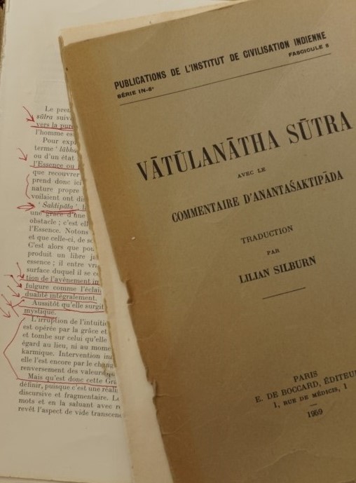 Vatalunatha Sutra avec le Commentaire D`Anantasaktipida