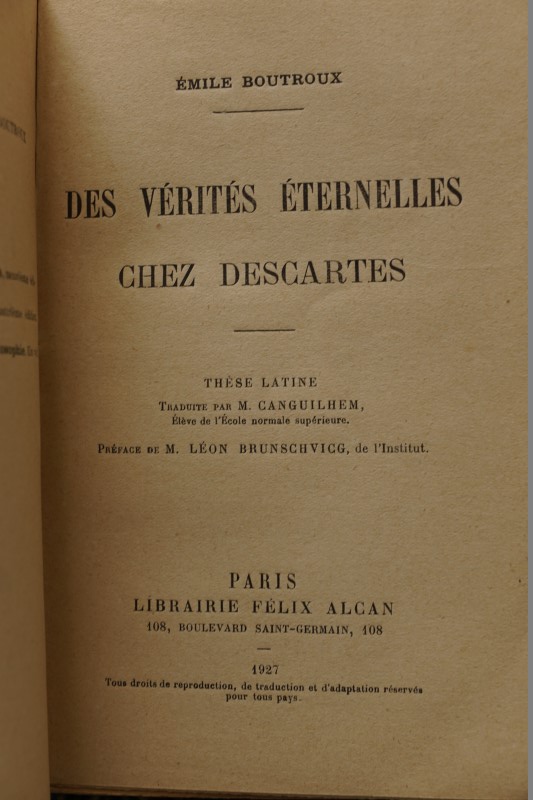 Des Vérités Éternelles chez Descartes