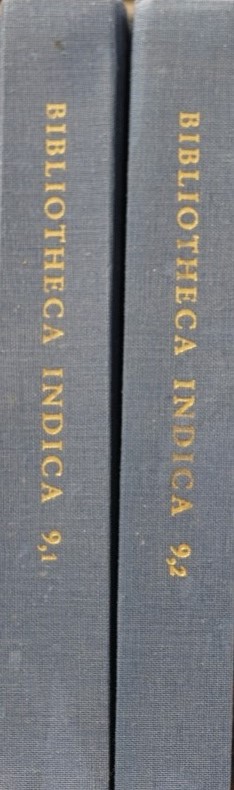 Bibliotheca Indica - Collection of Oriental Works - 2 books, Volume 9.1 and 9.2 The Sahitya-Darpana