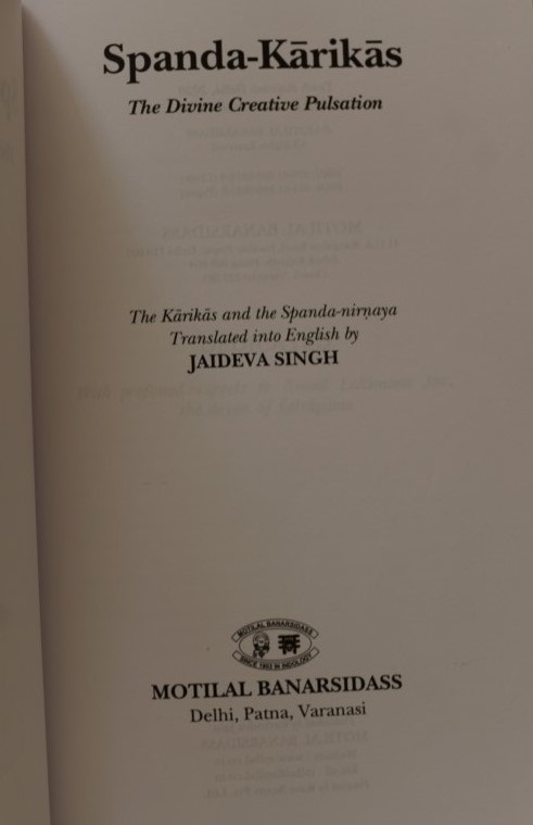 Spanda-Karikas - The divine creative pulsation