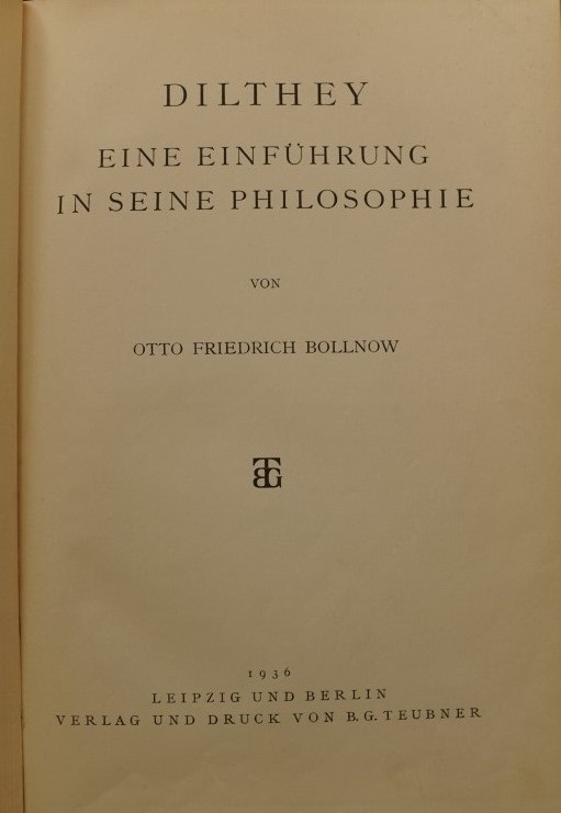 Dilthey - Eine Erführung in seine Philosophie