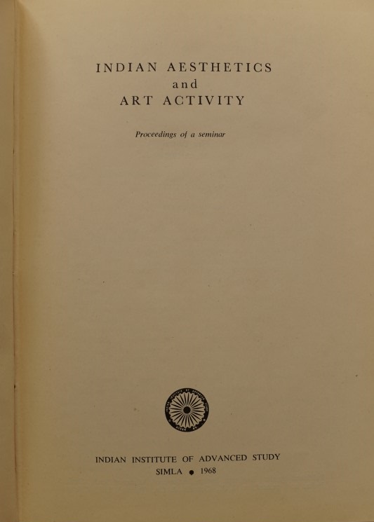 Indian Aesthtics and Art Activity