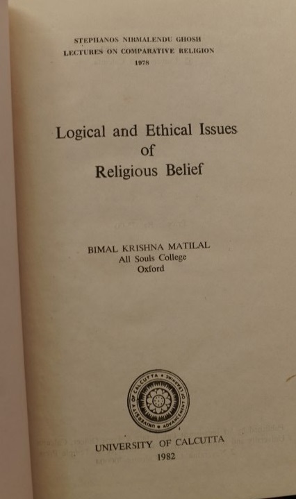 Logical and Ethical Issues of Religious Belief
