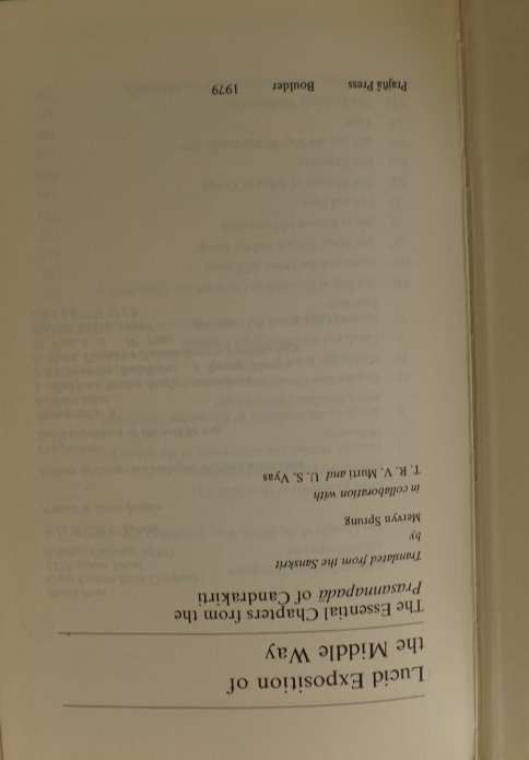 Lucid Exposition of the Middle Way - The essential Chapters from the Prasannapada of Candrakirti