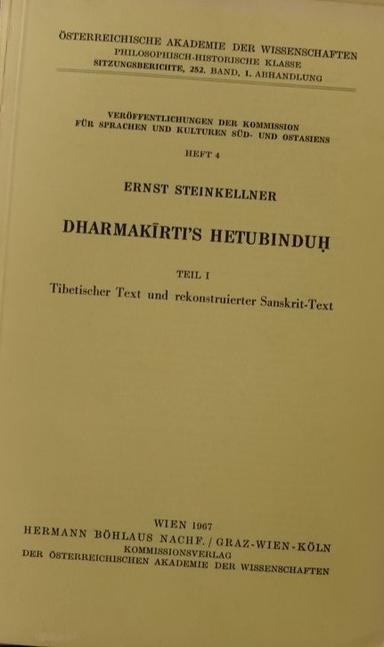 Dharmakirti's Hetubinduh