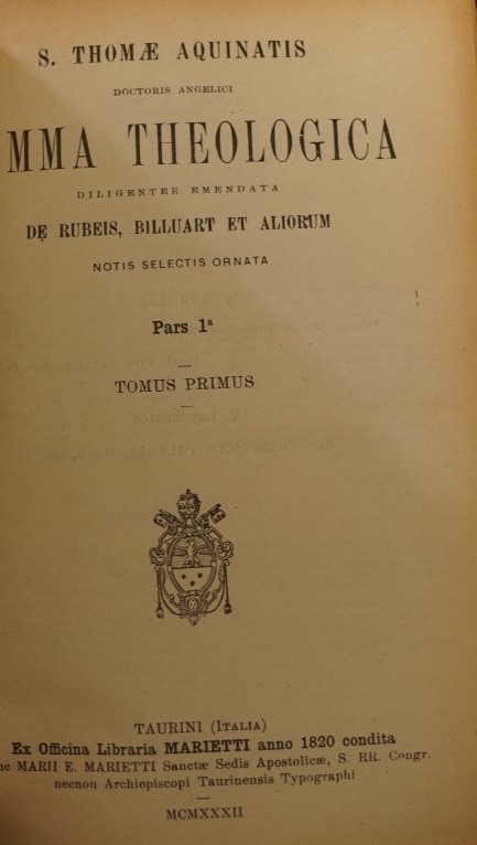 SUMMA THEOLOGICA I