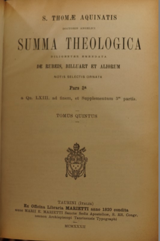 SUMMA THEOLOGICA III