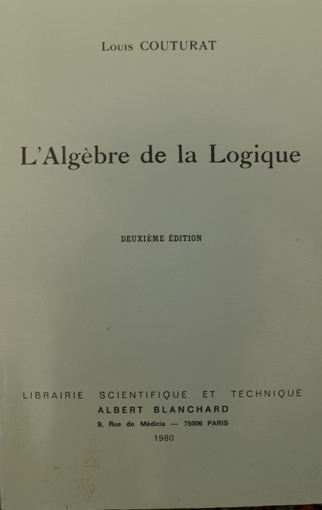 L`Algêbre de la Logique