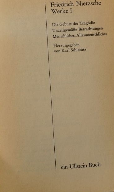 Friedrich Nietsche Werke