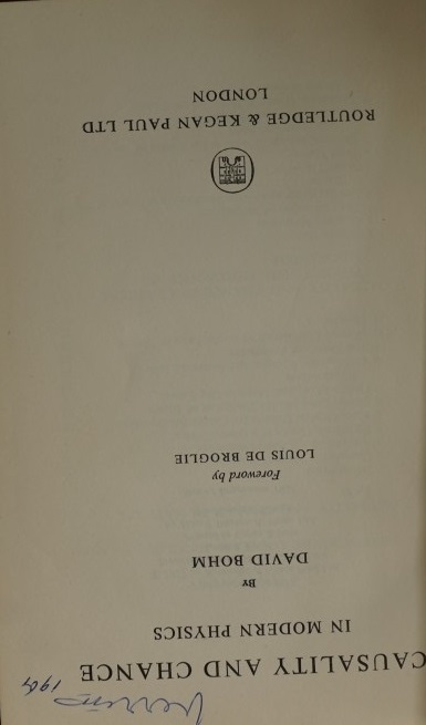Causuality and Chance in Modern Physics
