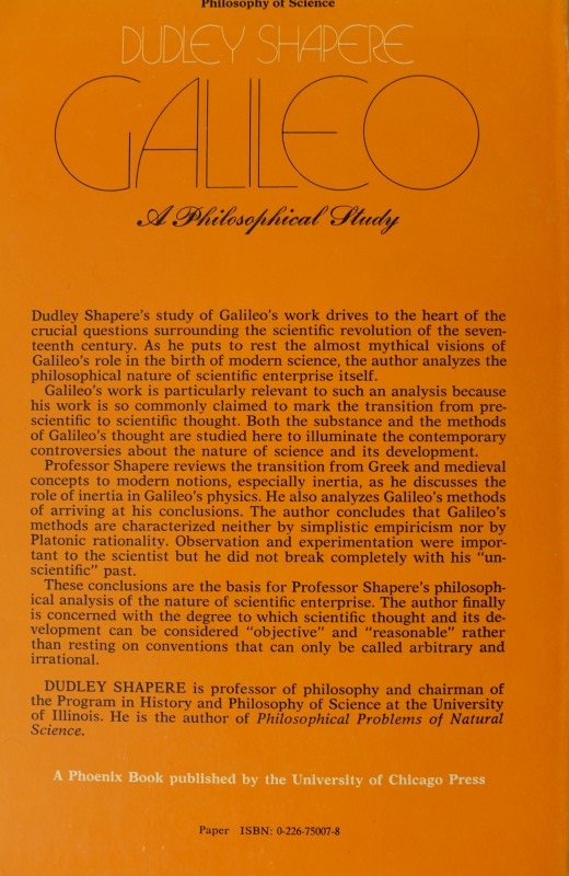 Galileo - A Philosophical Study