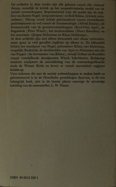 Het Neopositivisme in de sociale Wetenschappen