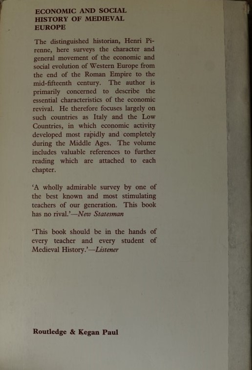 Economic and Social History of Medieval Europe