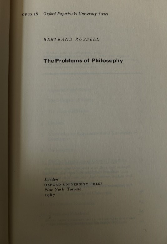 The Problems of Philosophy