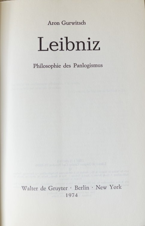 Leibniz  Philosophie des Panlogismus
