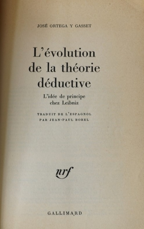 L`évolution de la théorie déductive