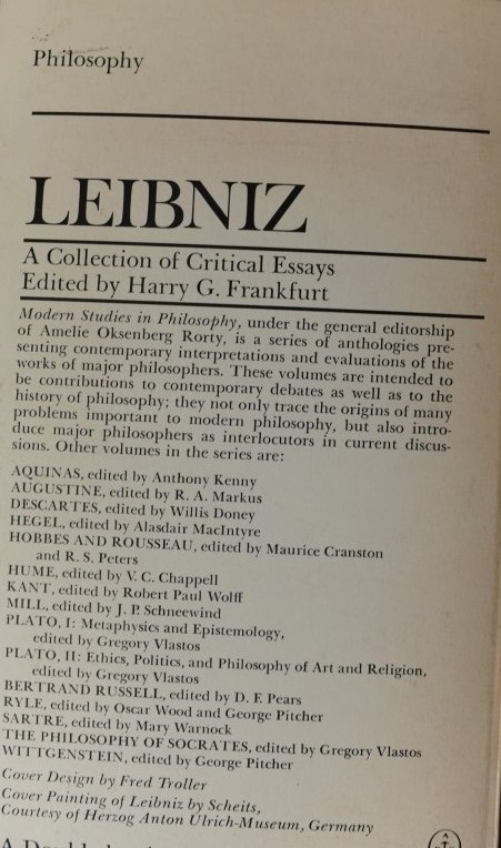 Leibniz - A Collection of Critical Essays
