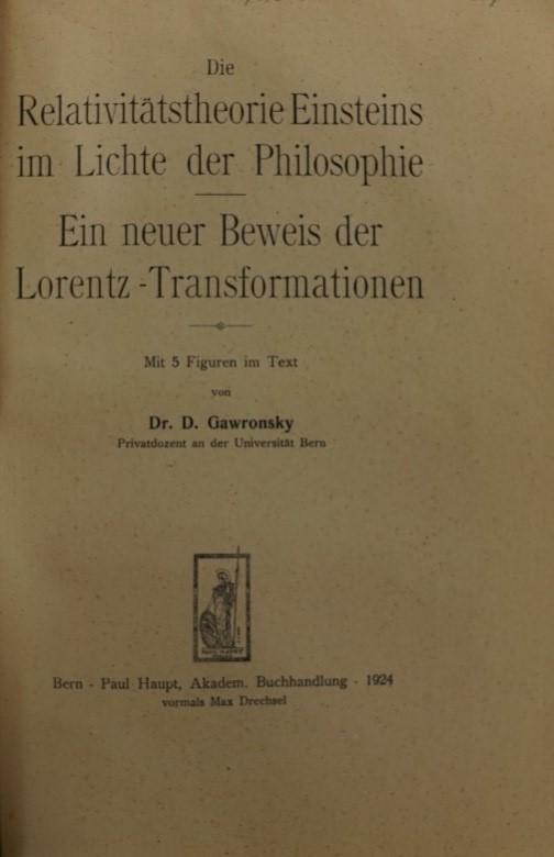 Die Relativitätstheorie Euinsteins im Lichte der Philosophie