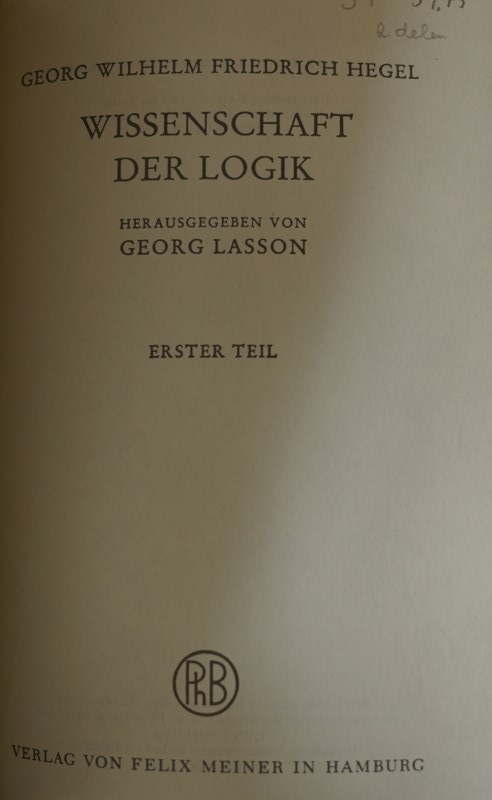 Hegel Logik