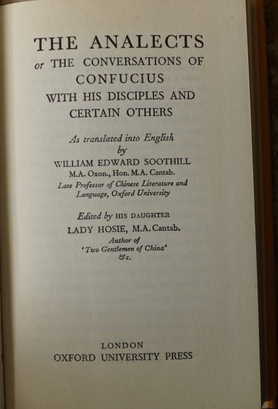 the Analects of Confucius