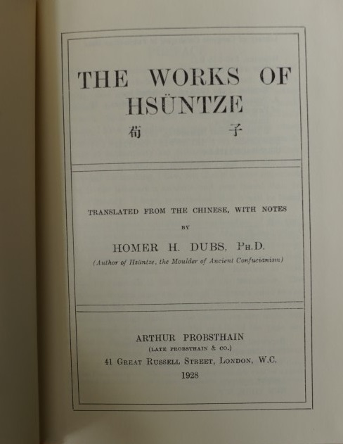 The works of Hsüntze
