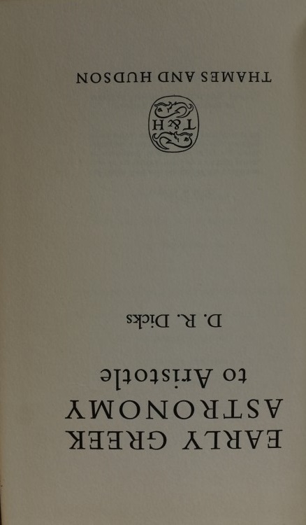 Early Greek Astronomy to Aristotle