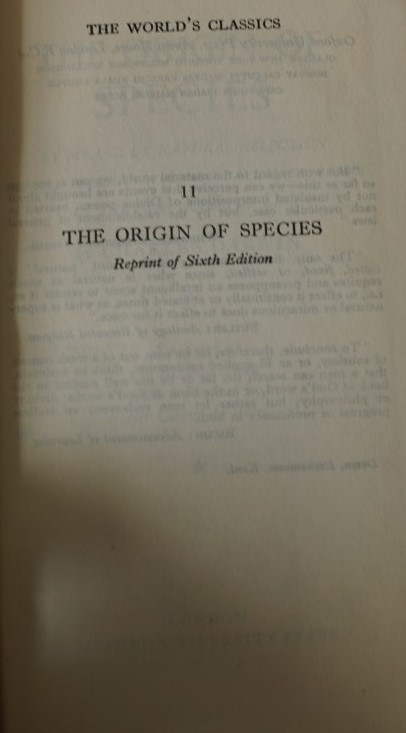 Origin of Species - Reprint of Sixth Edition