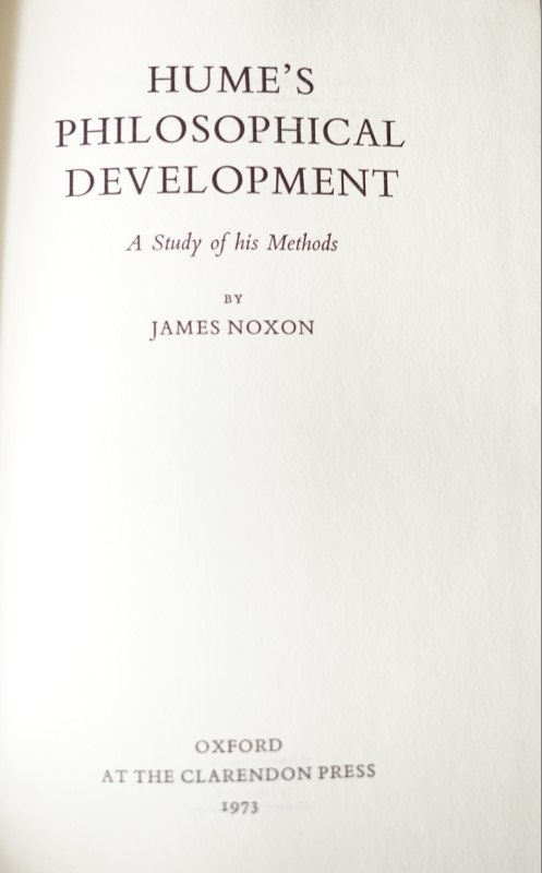 Hume's Philosophical Development