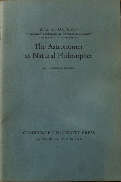 The Astronomer as Natural Philosopher
