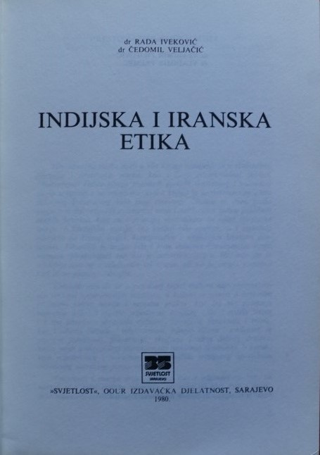 Indijska I Iransha Etika