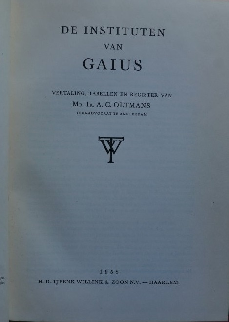 De Instituten van Gaius