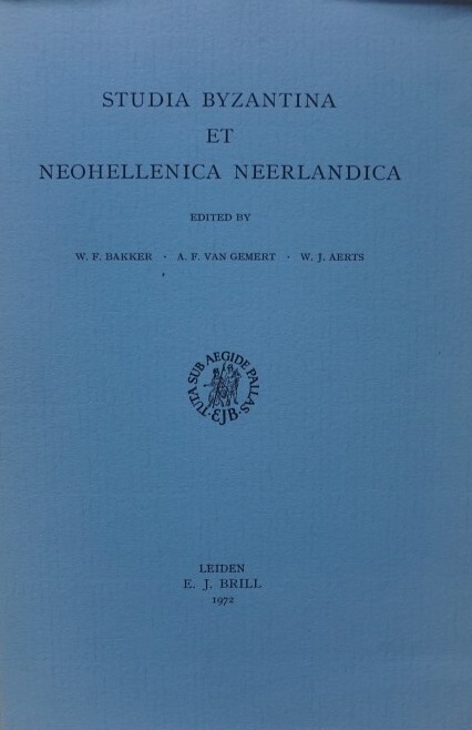 Studia Byzantina et Neohellenica Neerlandica 