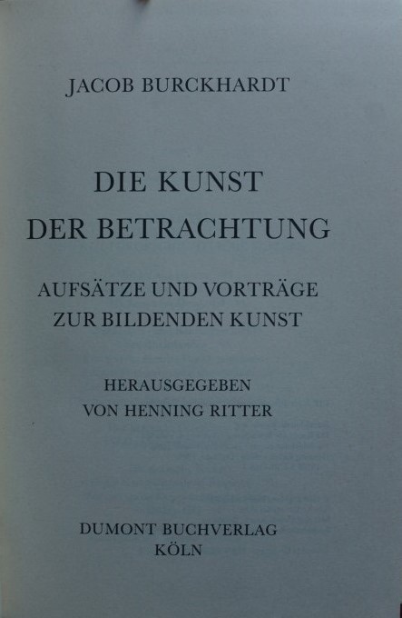 Die Kunst der Betrachtung