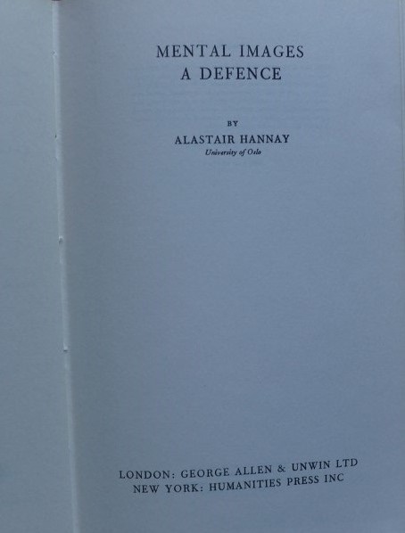 Mental Images a Defence