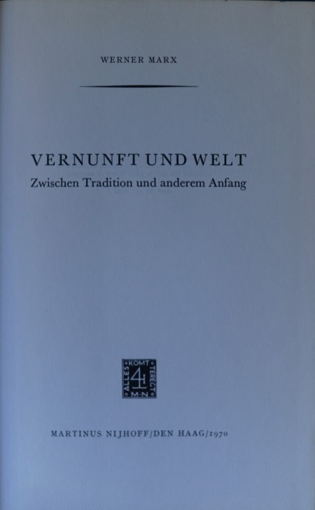Vernunft und Welt